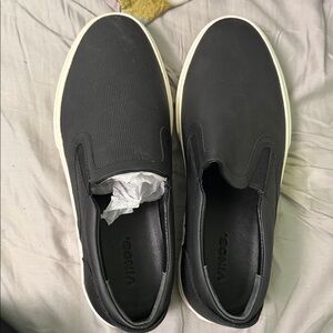 New Vince women’s  Black and White Slip-On Loafers